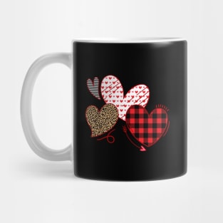 Hearts And Arrows Leopard Plaid Valentine's Day Shirt Mug